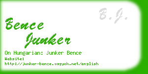 bence junker business card
